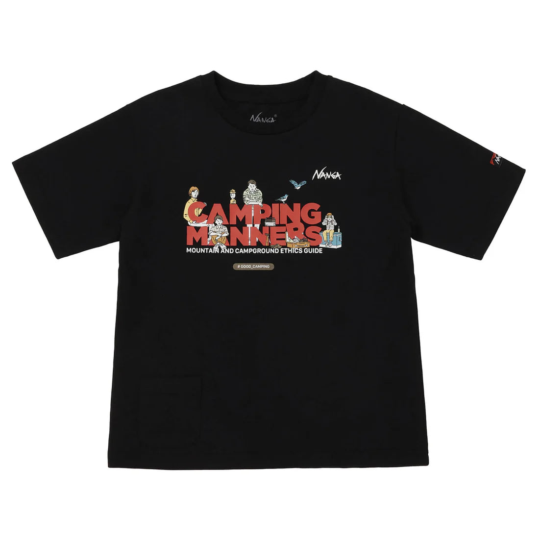 NANGA ナンガ / ECO HYBRID CAMPING MANNERS PEG&ROPE KIDS TEE / エコハイブリッド キャンピングマナー ペグ&ロープ キッズティー