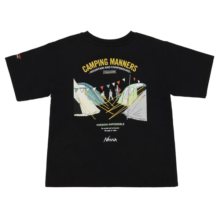NANGA ナンガ / ECO HYBRID CAMPING MANNERS PEG&ROPE KIDS TEE / エコハイブリッド キャンピングマナー ペグ&ロープ キッズティー