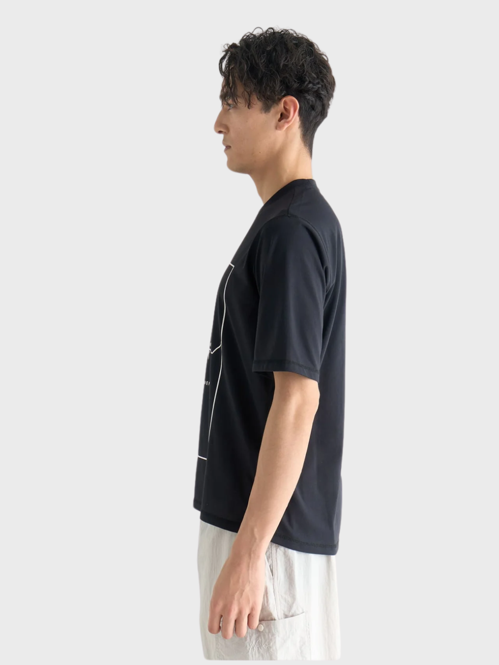 NANGA ナンガ / DRY MIX FRAME LOGO TEE ドライミックスフレームロゴティー