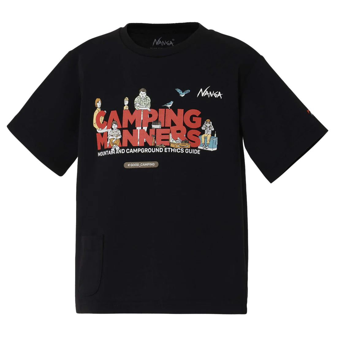 NANGA ナンガ / ECO HYBRID CAMPING MANNERS PEG&ROPE KIDS TEE / エコハイブリッド キャンピングマナー ペグ&ロープ キッズティー