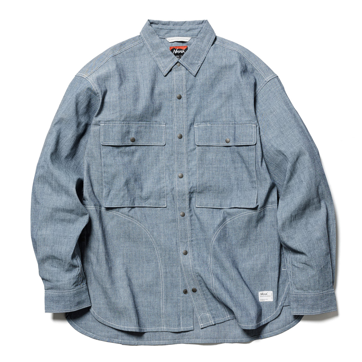 NANGA ナンガ / Takibi Chambray Field Shirt タキビシャンブレー