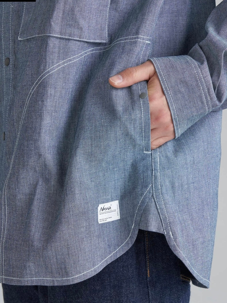 【SALE】NANGA ナンガ / Hinoc Chambray Field Shirt ヒノックシャンブレーフィールドシャツ