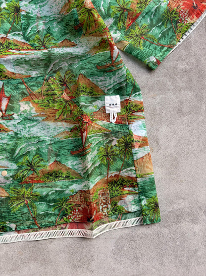 迷迭香 マンネンロウ / NYLON MESH HALF SLEEVE SHIRT ナイロン メッシュ ハーフ シャツ ALOHA