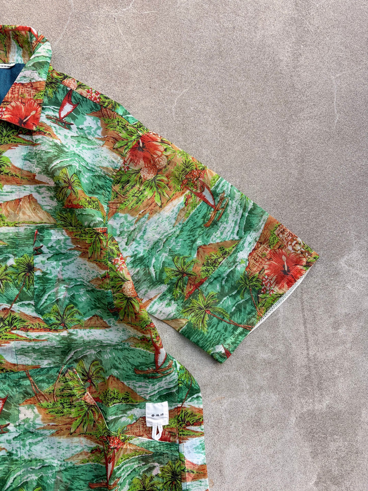 迷迭香 マンネンロウ / NYLON MESH HALF SLEEVE SHIRT ナイロン メッシュ ハーフ シャツ ALOHA