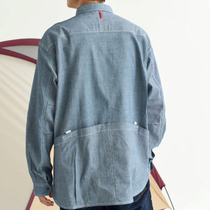 NANGA ナンガ / Takibi Chambray Field Shirt タキビシャンブレー