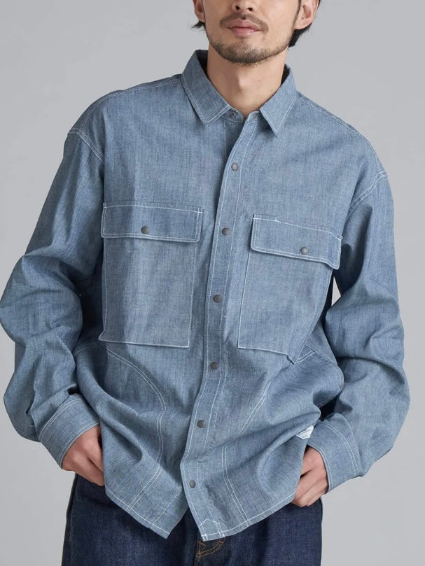 【SALE】NANGA ナンガ / Hinoc Chambray Field Shirt ヒノックシャンブレーフィールドシャツ