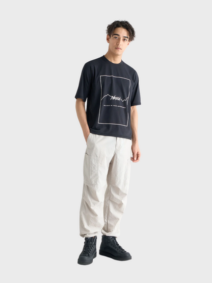NANGA ナンガ / DRY MIX FRAME LOGO TEE ドライミックスフレームロゴティー