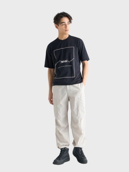 NANGA ナンガ / DRY MIX FRAME LOGO TEE ドライミックスフレームロゴティー