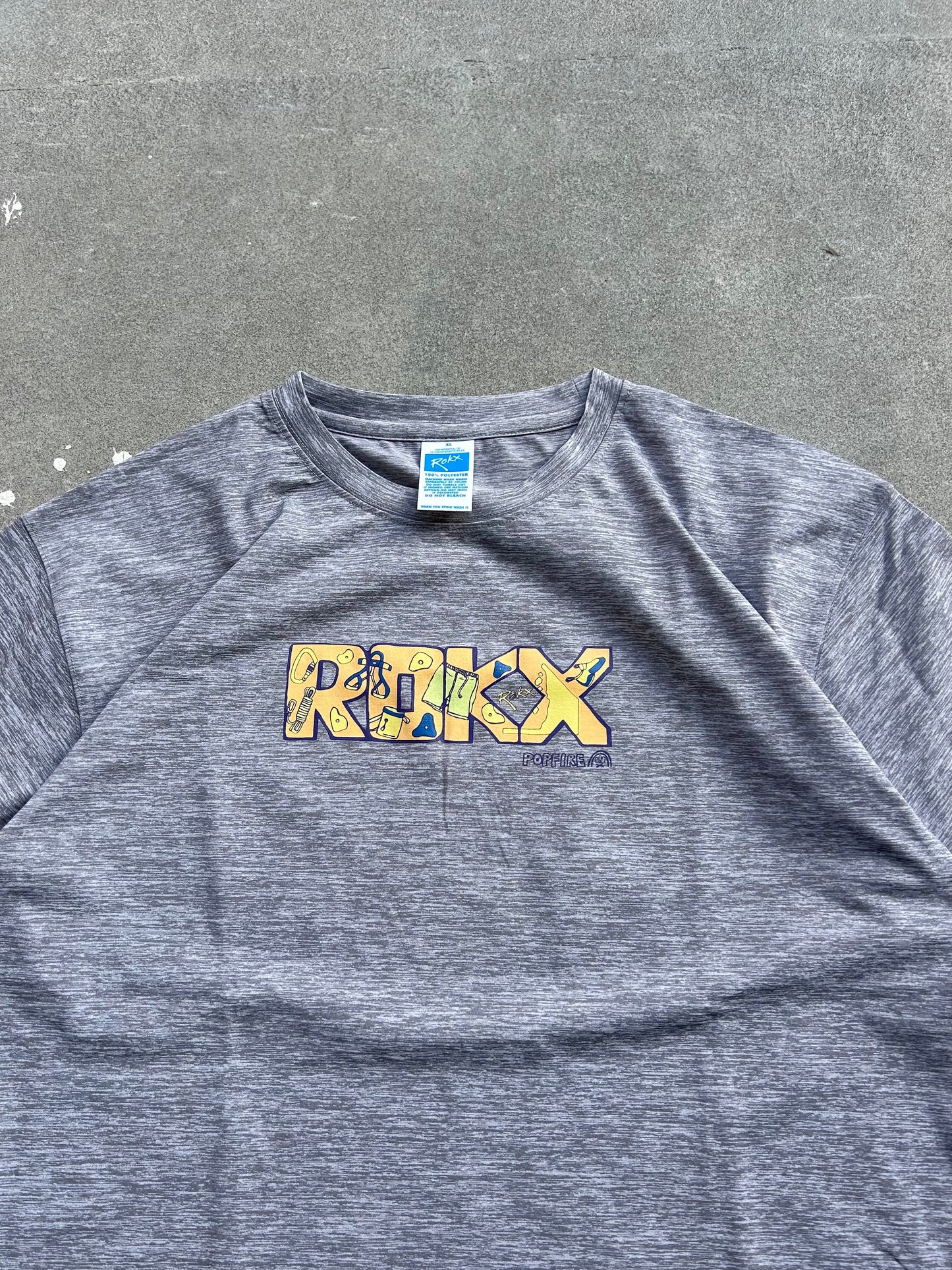 ROKX ロックス / SPIRIT LOGO TEE collab POP FIRE スピリットロゴTシャツ コラボ POP FIRE