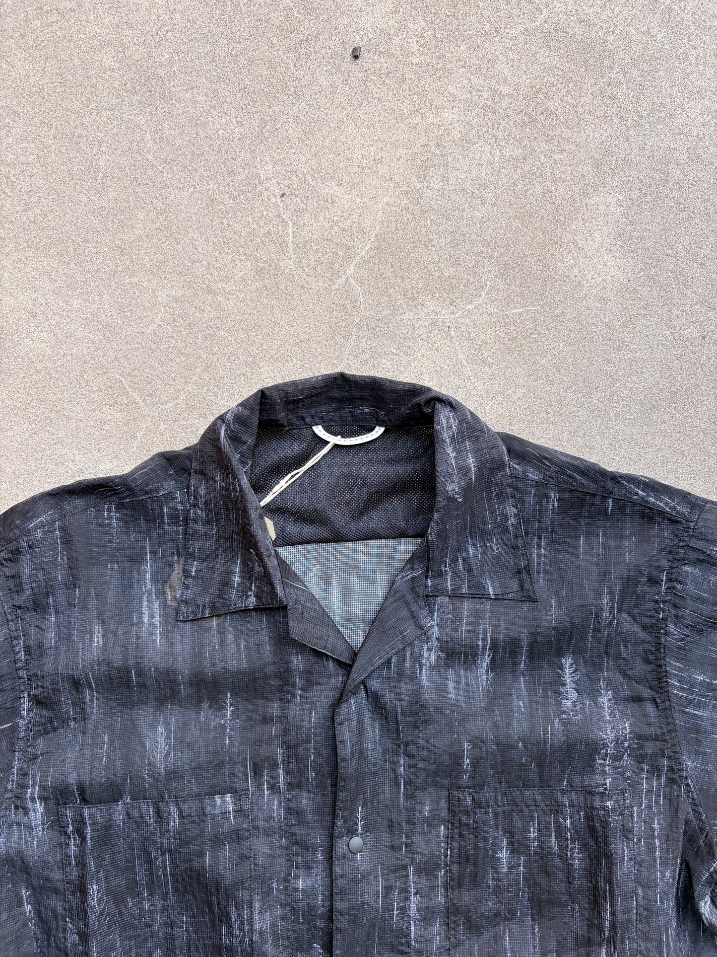迷迭香 マンネンロウ / MESH HALF SLEEVE SHIRT メッシュ ハーフ シャツ ブラックM