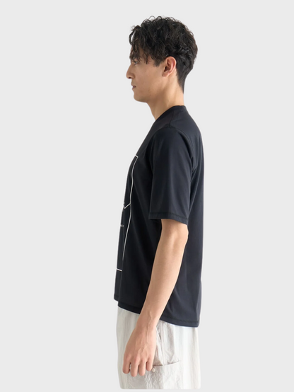 NANGA ナンガ / DRY MIX FRAME LOGO TEE ドライミックスフレームロゴティー