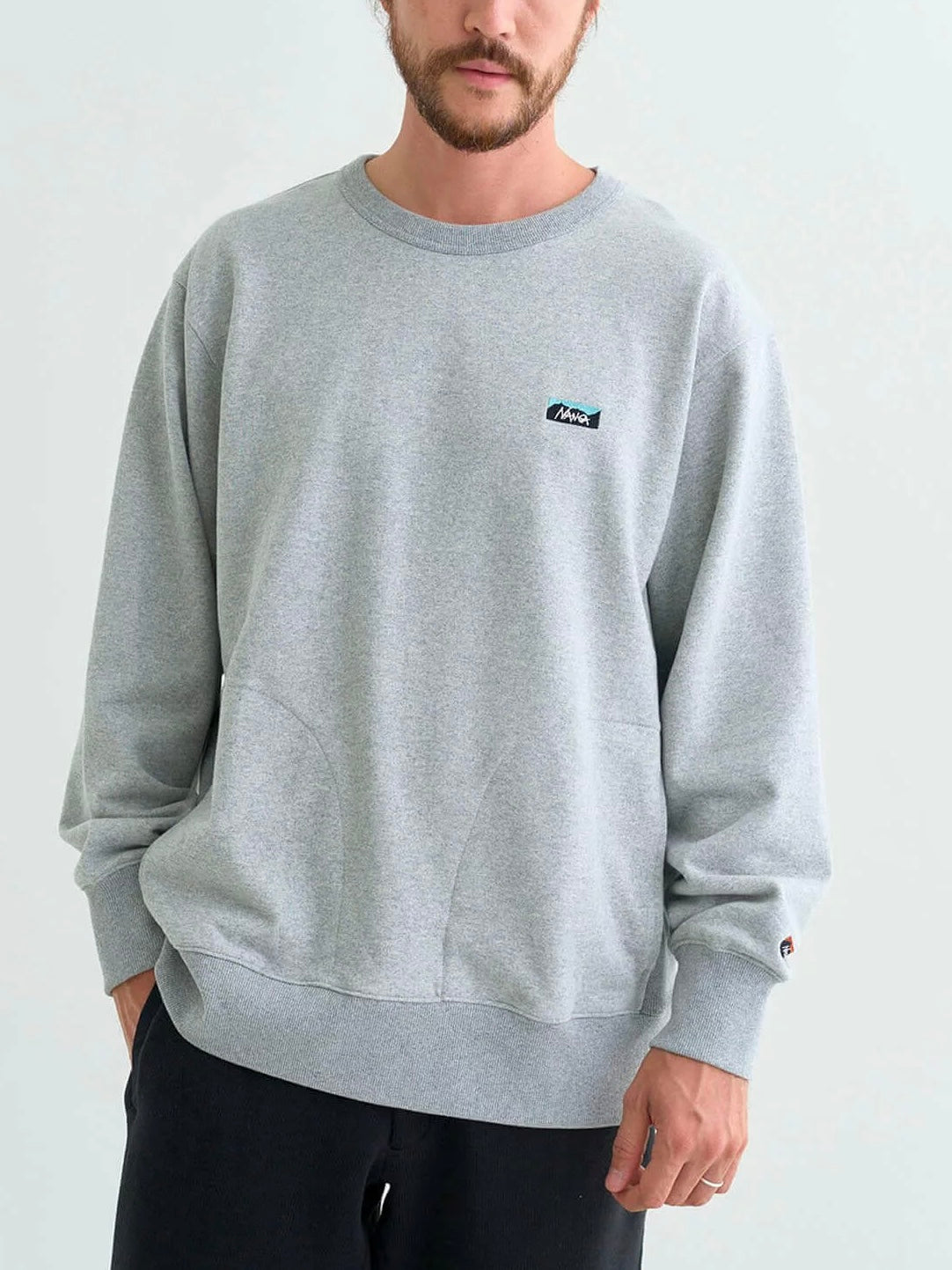 NANGA ナンガ / ECO HYBRID MINI BOX LOGO EMBROIDERY SWEATSHIRT(UNISEX) エコハイブリッド ミニボックスロゴ エンブロイダリー スウェットシャツ(ユニセックス)