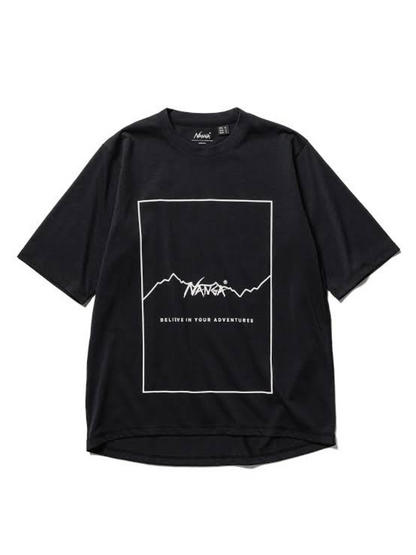 NANGA ナンガ / DRY MIX FRAME LOGO TEE ドライミックスフレームロゴティー