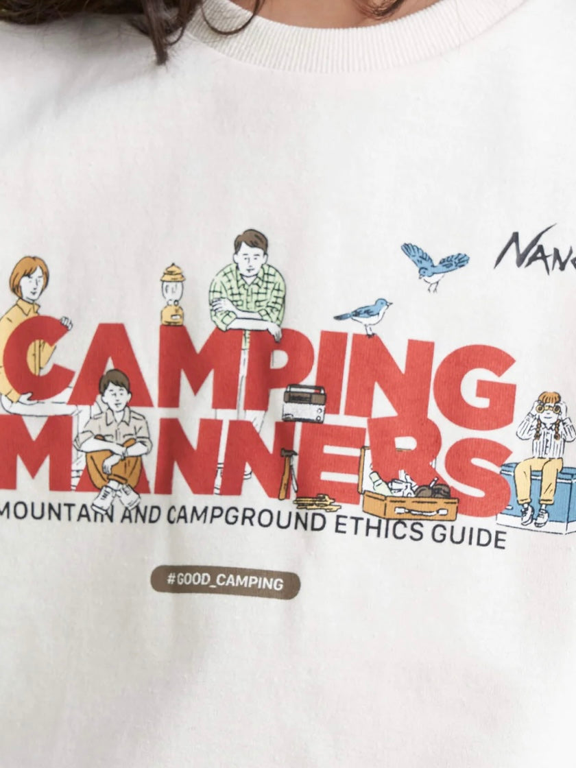 【SALE】NANGA ナンガ / ECO HYBRID CAMPING MANNERS PEG&ROPE KIDS TEE / エコハイブリッド キャンピングマナー ペグ&ロープ キッズティー