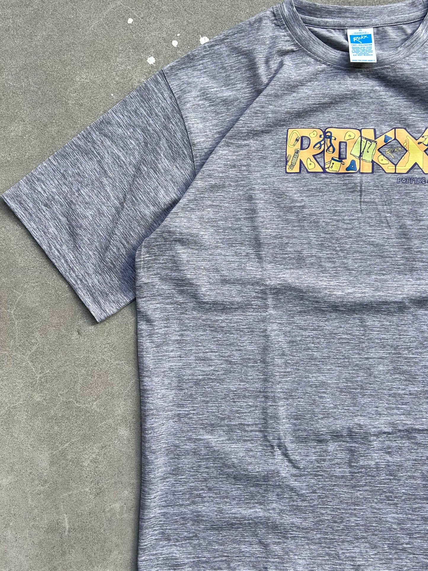 ROKX ロックス / SPIRIT LOGO TEE collab POP FIRE スピリットロゴTシャツ コラボ POP FIRE